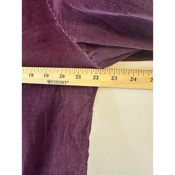J. Jill Corduroy Button Down Shirt Purple Long Sleeve Lagenlook Layering Large - Picture 7 of 8